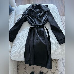London Fog Elegant Black Trench Coat